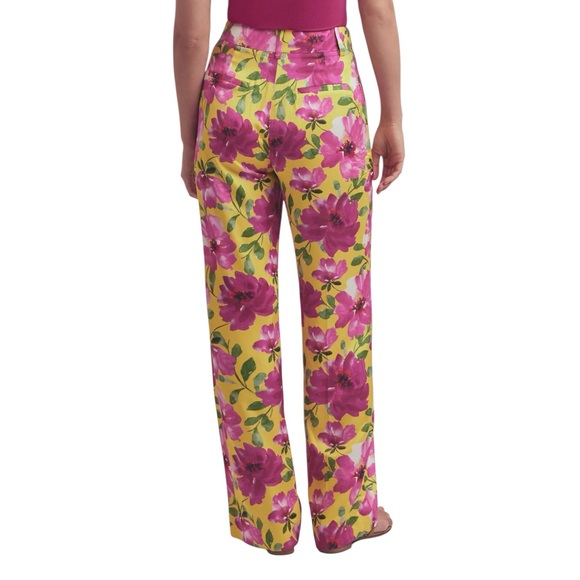The Fiona Floral Satin Wide-Leg Pants - Picture 8 of 9